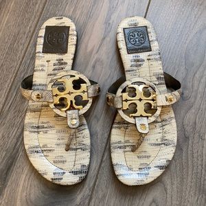 Tory Burch Miller Snakeskin Sandals
